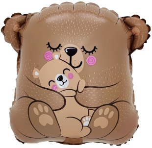 Шар с клапаном (15''/38 см) Мини-фигура, Мама медведица, 5 шт. в уп.