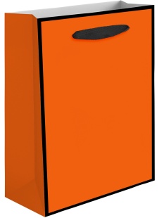 Пакет подарочный, 230гр, Премиум, Оранжевый, 40*30*12 см, 1 шт.