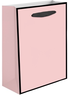 Пакет подарочный, 230гр, Премиум, Светло-розовый, 33*28*10 см, 1 шт.